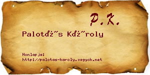 Palotás Károly névjegykártya