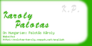 karoly palotas business card